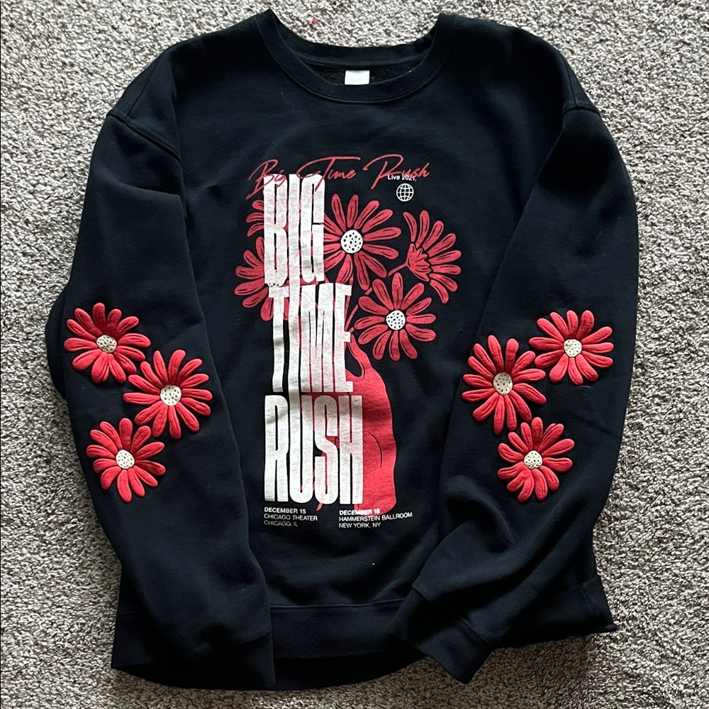 Big Time Rush 2021 Live Red Daisy Crewneck
